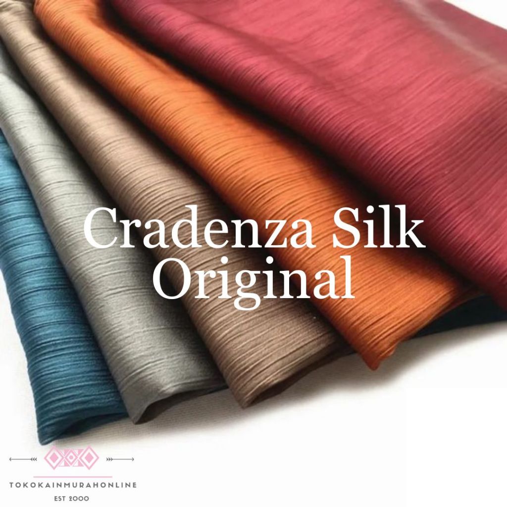Kain Satin Crinkle Cradenza Premium Satin Plisket Super Silky ORIGINAL Mango Knit SANGAT MURAH
