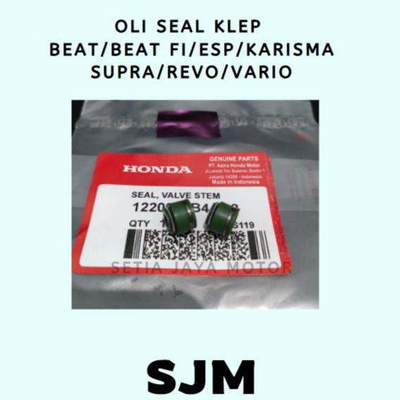 SEAL KLEP BEAT/FI/ESP/SUPRA/KARISMA/REVO/VARIO (GB4) ORIGINAL AHM SET (2PCS)