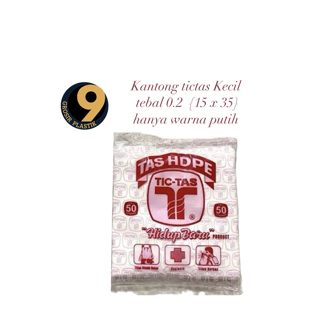Kresek Tic Tas HDPE Plastik 02x15 Putih