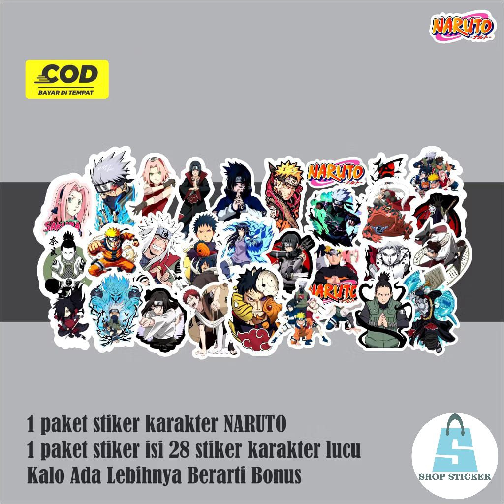 

Stiker Anime Naruto Paper Vinyl Waterproof Dekor Sticker Pack Laptop Helm Casing Hp Diary Book Journal