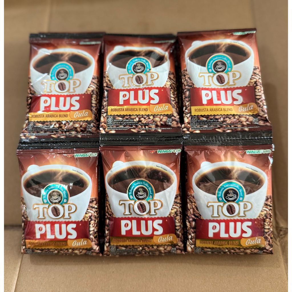 

Top Coffee Plus Gula 18g 1Renceng isi 10Sachet
