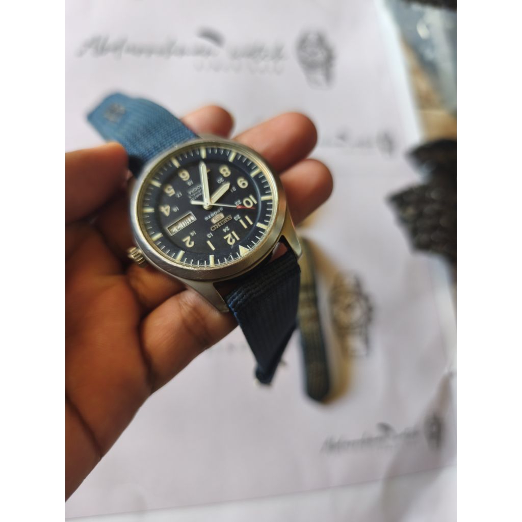 seiko 5 sport military SNZG11k1 biru