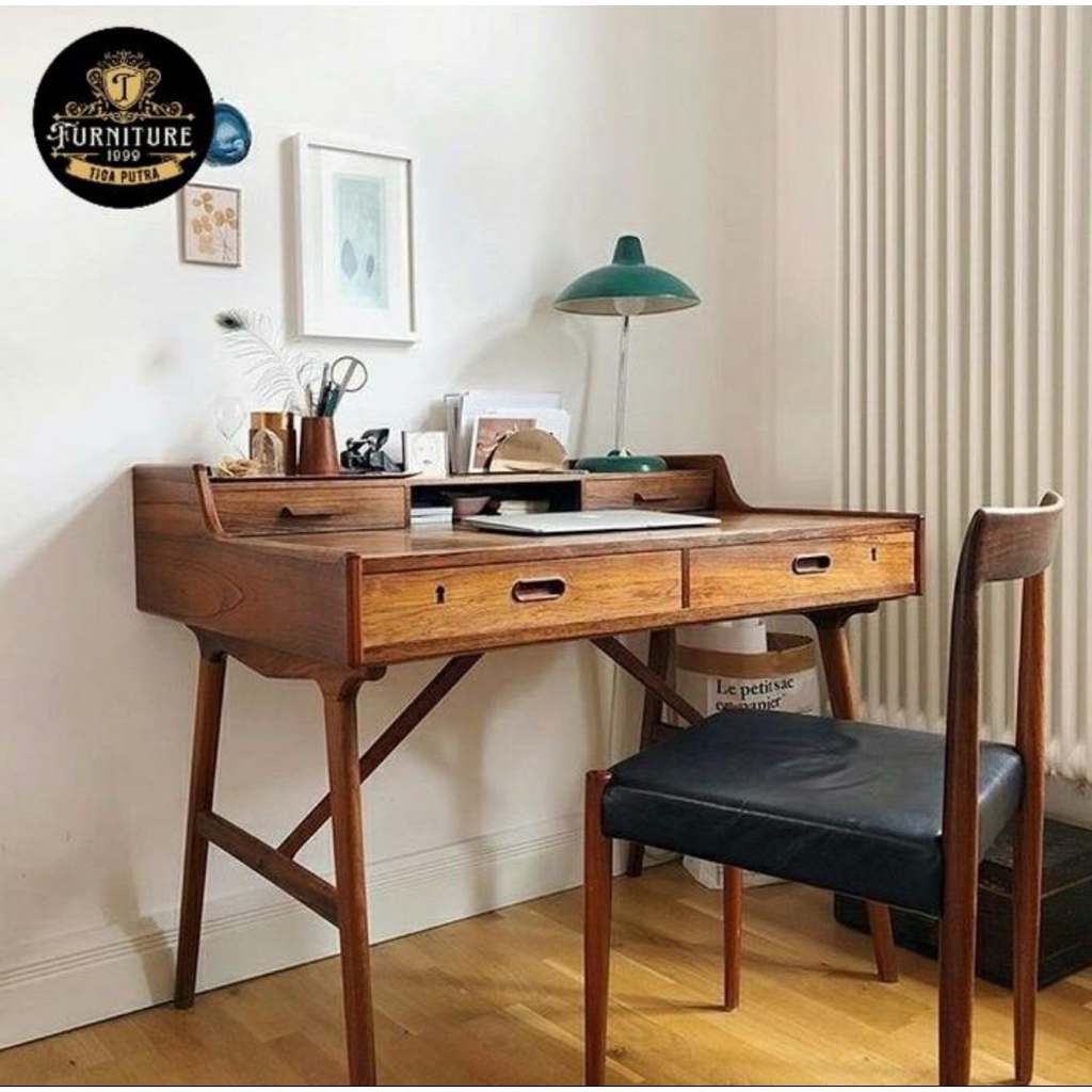 meja belajar+kursi minimalis
