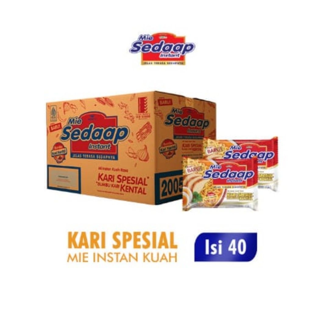 

MIE SEDAAP KARI SPECIAL | KARTON/ KARDUS | 40 Pcs