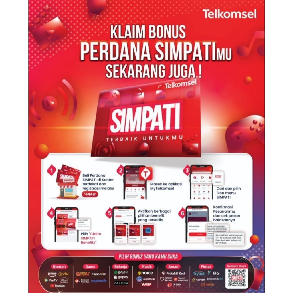 Kartu perdana Telkomsel SIMPATI 12 digit Free kuota internet,paket nelpon dan sms