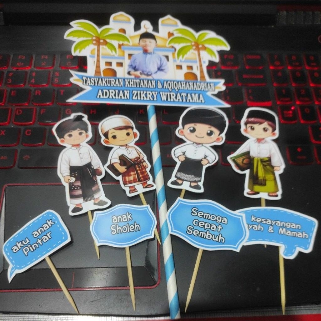 cake topper hiasan kue khitanan khitan sunat sunatan aqiqahan 0507khitan