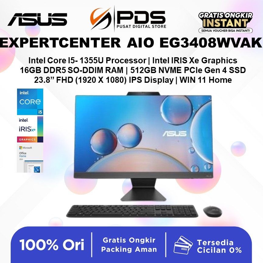 ASUS EXPERTCENTER AIO EG3408WVAK I5 1335 16GB 512GB W11 23.8FHD -BPC515W