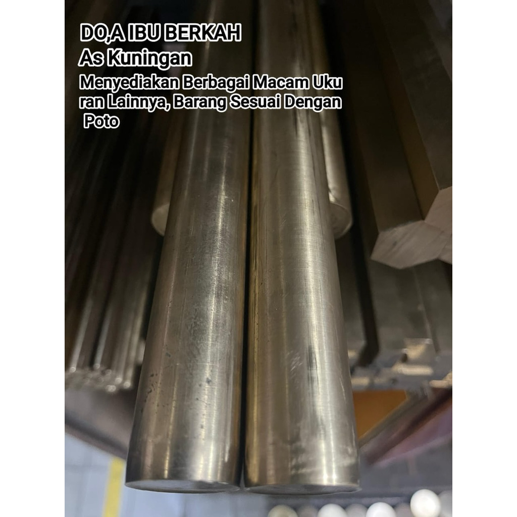 as kuningan 32mm x 100mm as kuningan bulat padat