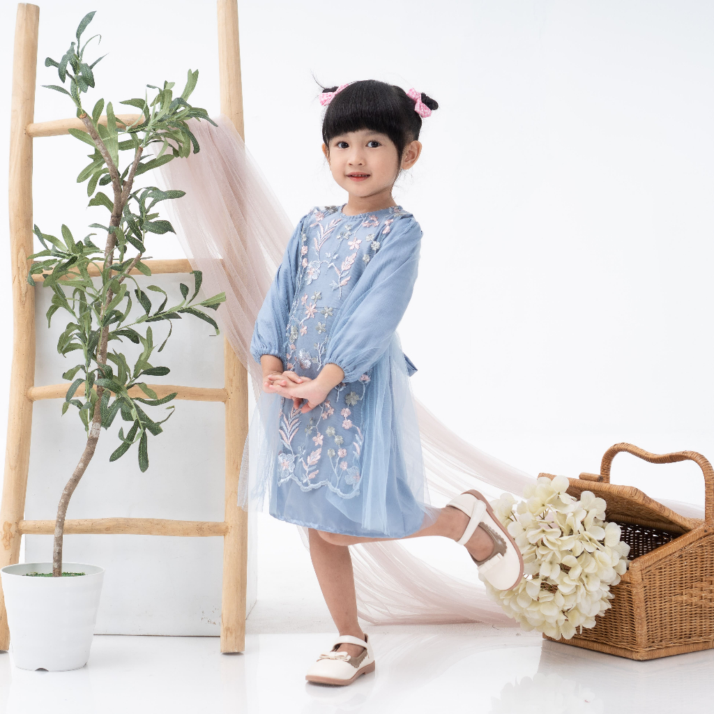 Delova Kids - GAMIZ ZOYA Muslim Brukat Tile Raya Lebaran Kondangan Pesta Korean Style