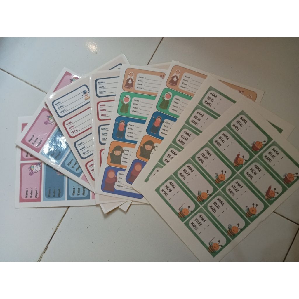

LABEL BUKU SEKOLAH ISI 20 LEMBAR/STIKER LABEL MATA PELAJARAN SEKOLAH SD SMP SMA
