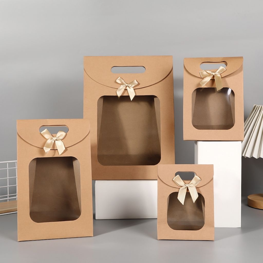 

PREMIUM PAPER BAG GIFT BAG TAS HADIAH EXCLUSIVE BROWN WINDOW GB-10