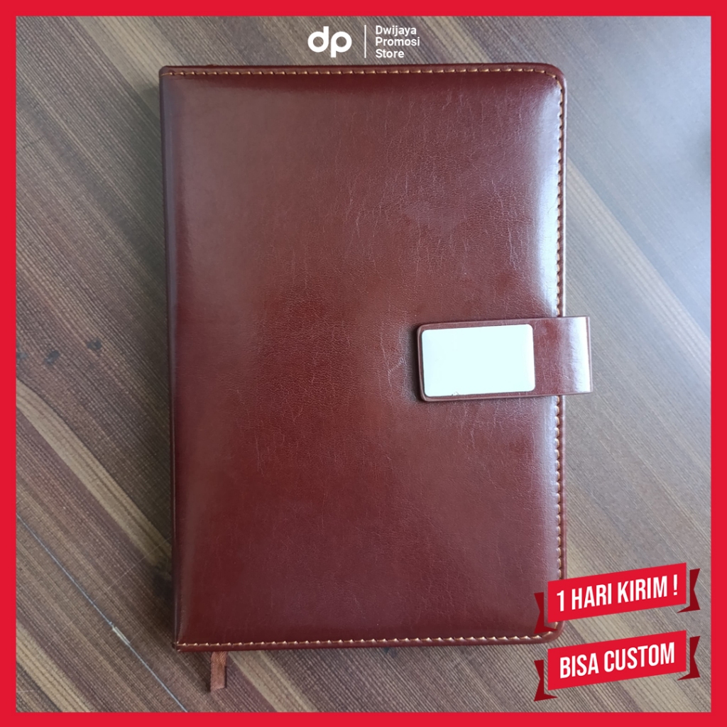 

Agenda notebook kulit aesthetic Leather Classic Buku Agenda A5 Custom Printing UV dan laser