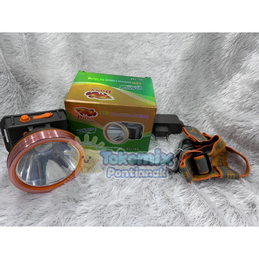 Senter kepala LED DONY KL-168 Mantap / Senter camping / Lampu senter