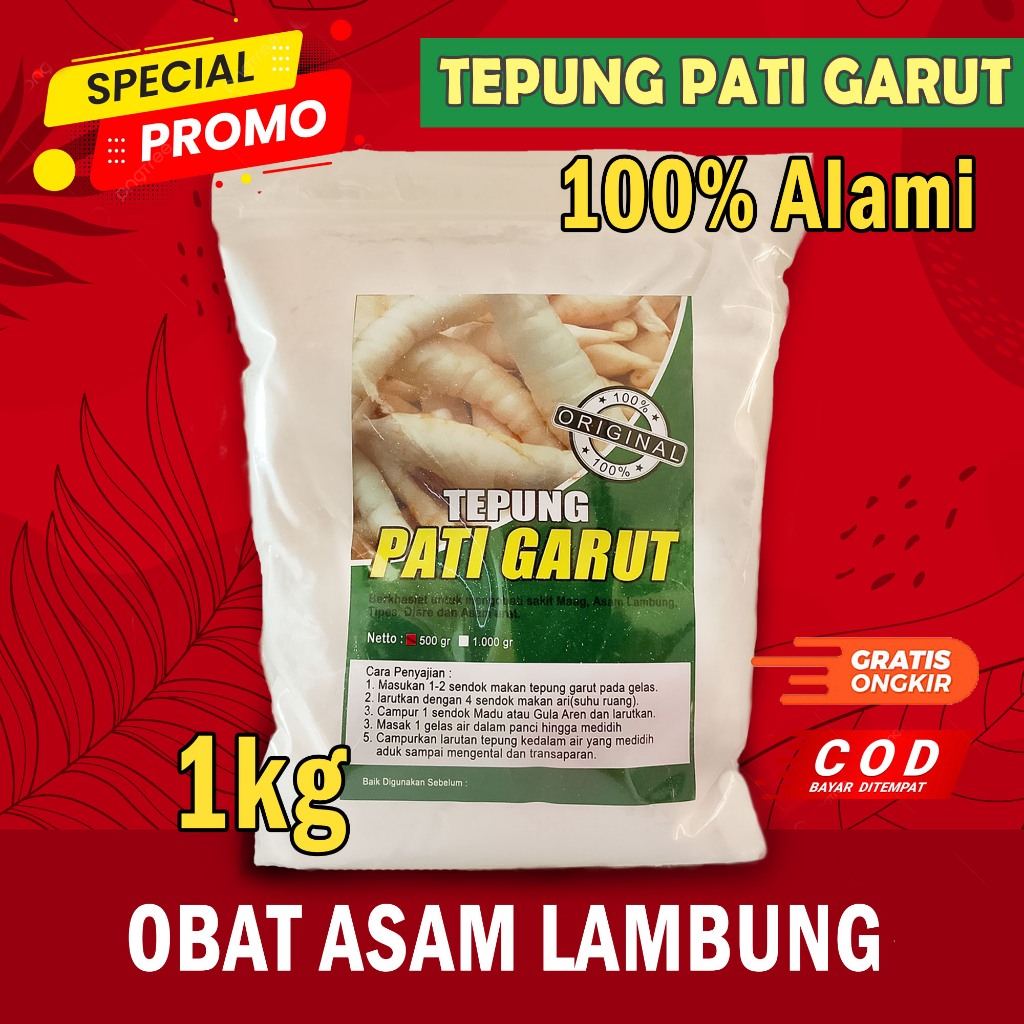 

Tepung Pati Garut Obat Asam Lambung 1kg / Obat Untuk Asam Lambung / Tepung Pati Garut Non Gluten