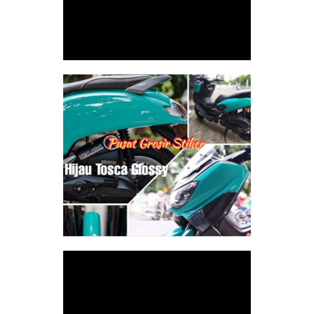 Sticker Skotlet Hijau Tosca Glossy Stiker Hijau Toska