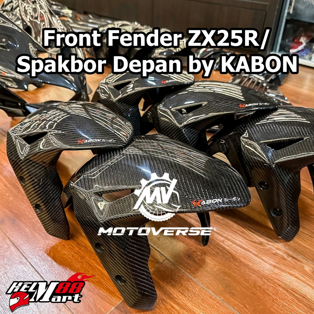Spakbor Depan ZX25R KABON Carbon Part - Front Fender Carbon Spakboard Kawasaki ZX-25R ZX 25
