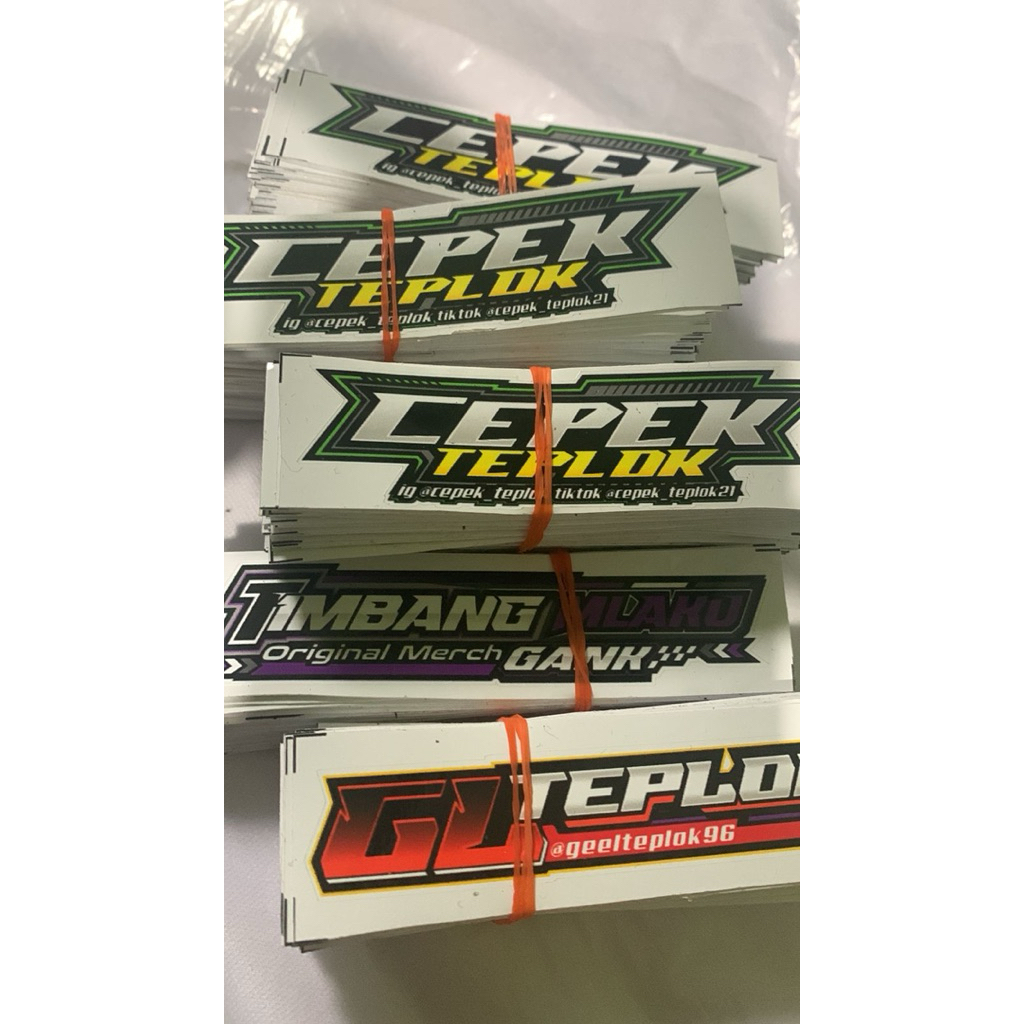 

STIKER PAKET 4pcs original CEPEK TEPLOK 2pcs GL TEPLOK TIMBANG MLAKU