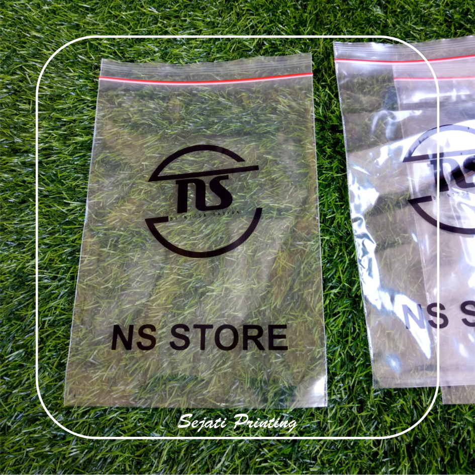 

(iSI 100 PCS) Sablon Plastik Murah Klip Biasa 12, 16 , FREE DESAIN - SEJATIPRINTING