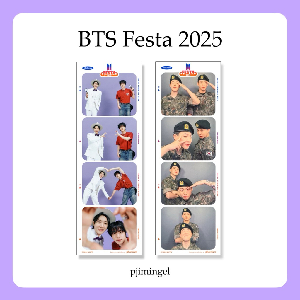Photostrip BANGTAN Seokjin & Jhope, Jimin & Jungkook Festa 2025 Edition
