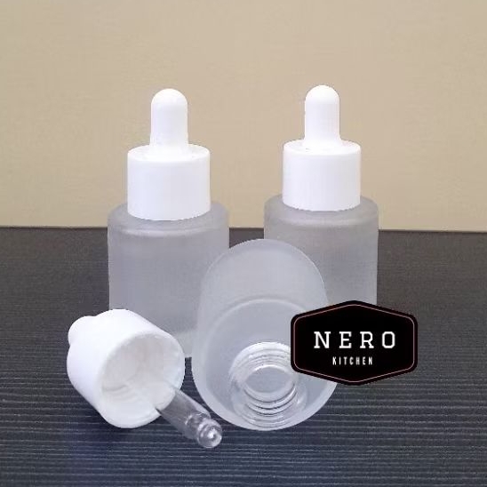 Botol Pipet Kaca Doff 20ml / Botol Frosted mini Botol Pipet Frosted 20ml Botol Serum Botol Dropper K