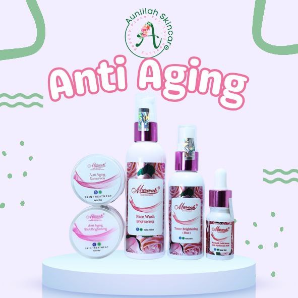 Marwah Skincare Diamond Anti Aging  Paket Penghilang Flek Hitam - Aunillah Skincare