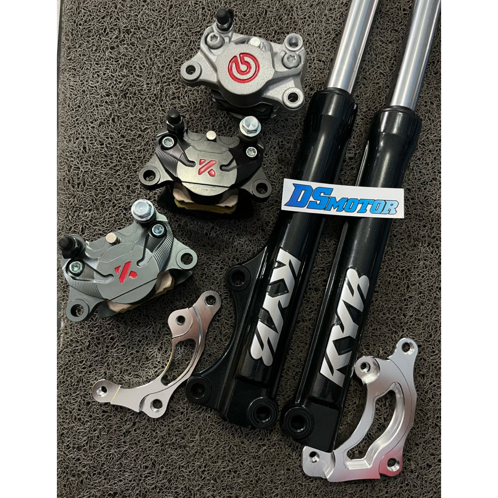 SEPAKET SHOCK DEPAN KYB + KALIPER BRCMBO KTC KYTA 2P + BREKET PNP MIO SPORTY 5TL MioJ Fino Soul SHOC