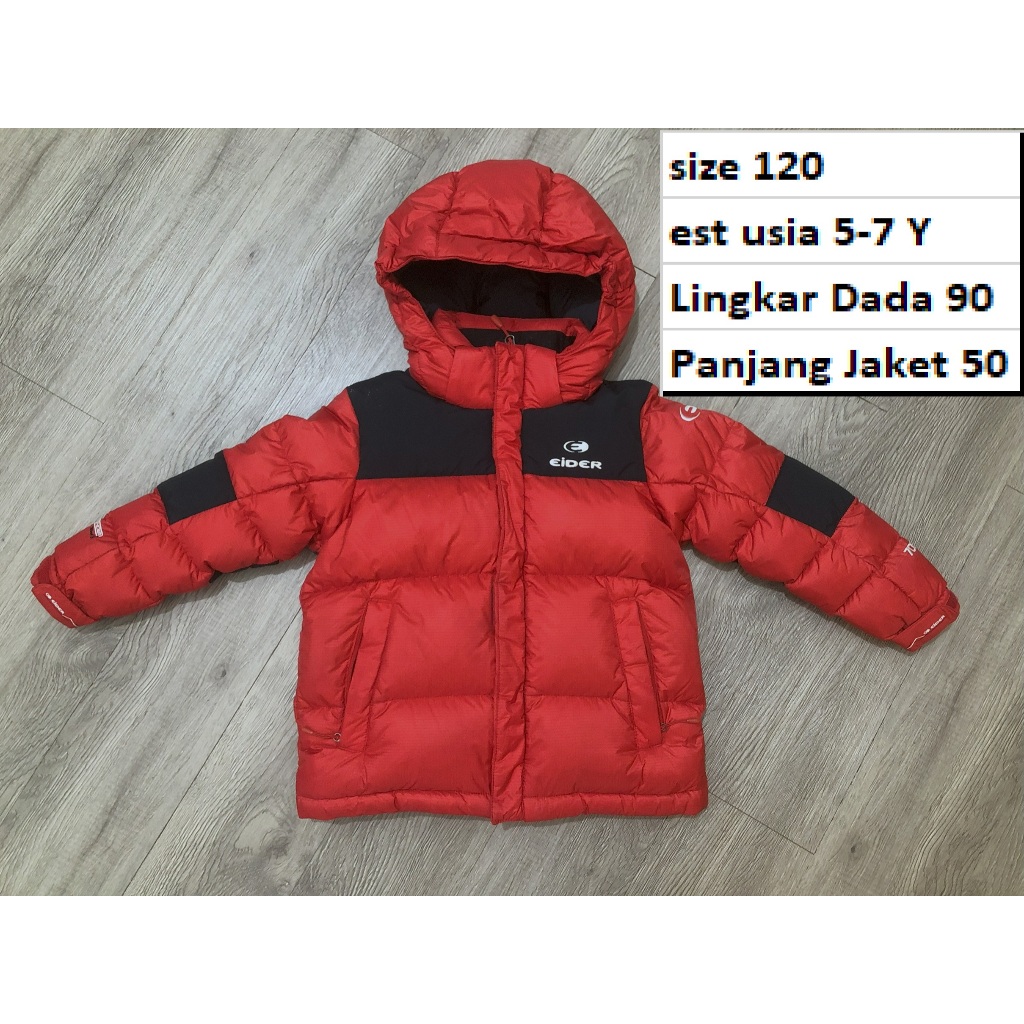 Jaket EIDER Bulang Winter Musim Dingin Hoodie Anak Second Preloved