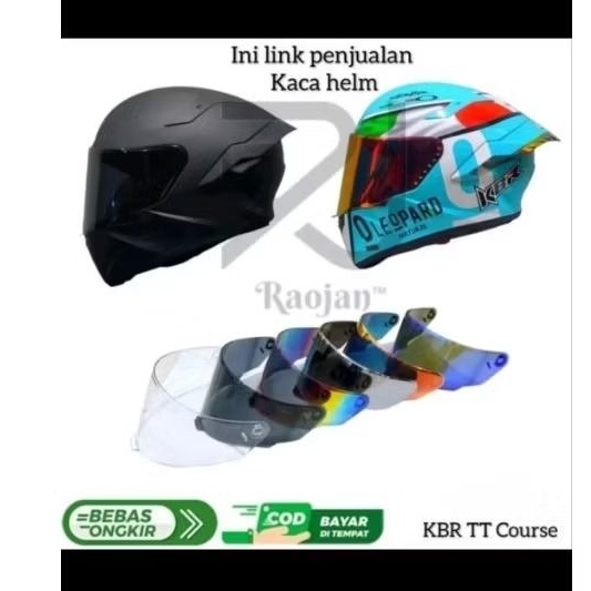 Kaca Visor helm KBR TT Course Visor helm KBR TT Course iridium Blue Red Silver