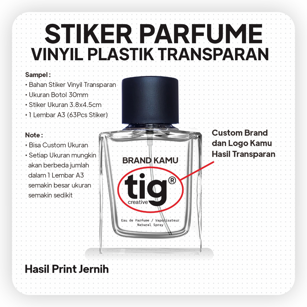 

STIKER PARFUME TRANSPARAN CUTTING | QUANTAC A3+
