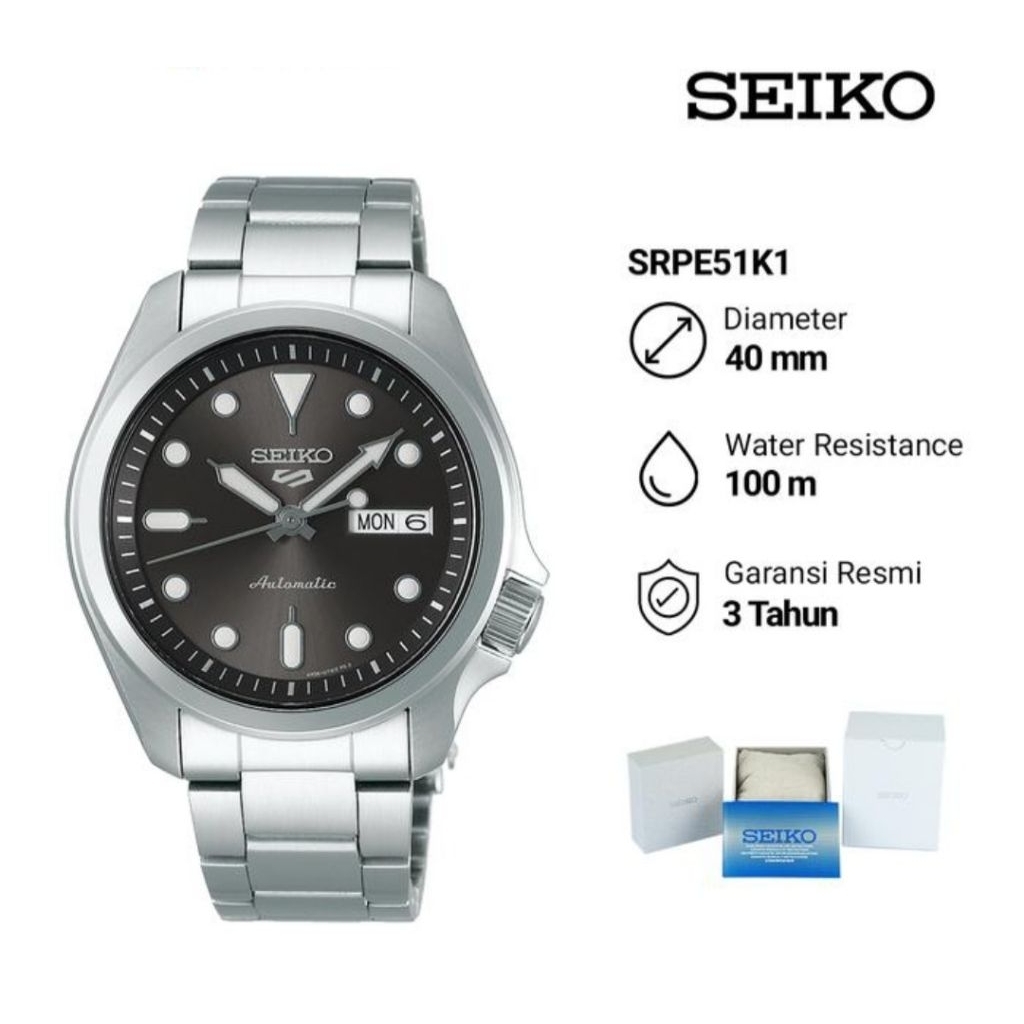 Seiko 5 Sports SRPE51K1 SKX Sports Style Jam Tangan Pria Original