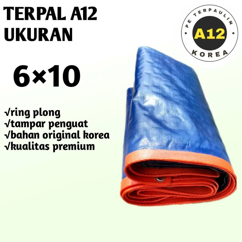 terpal lembaran A12  ukuran 6x10
