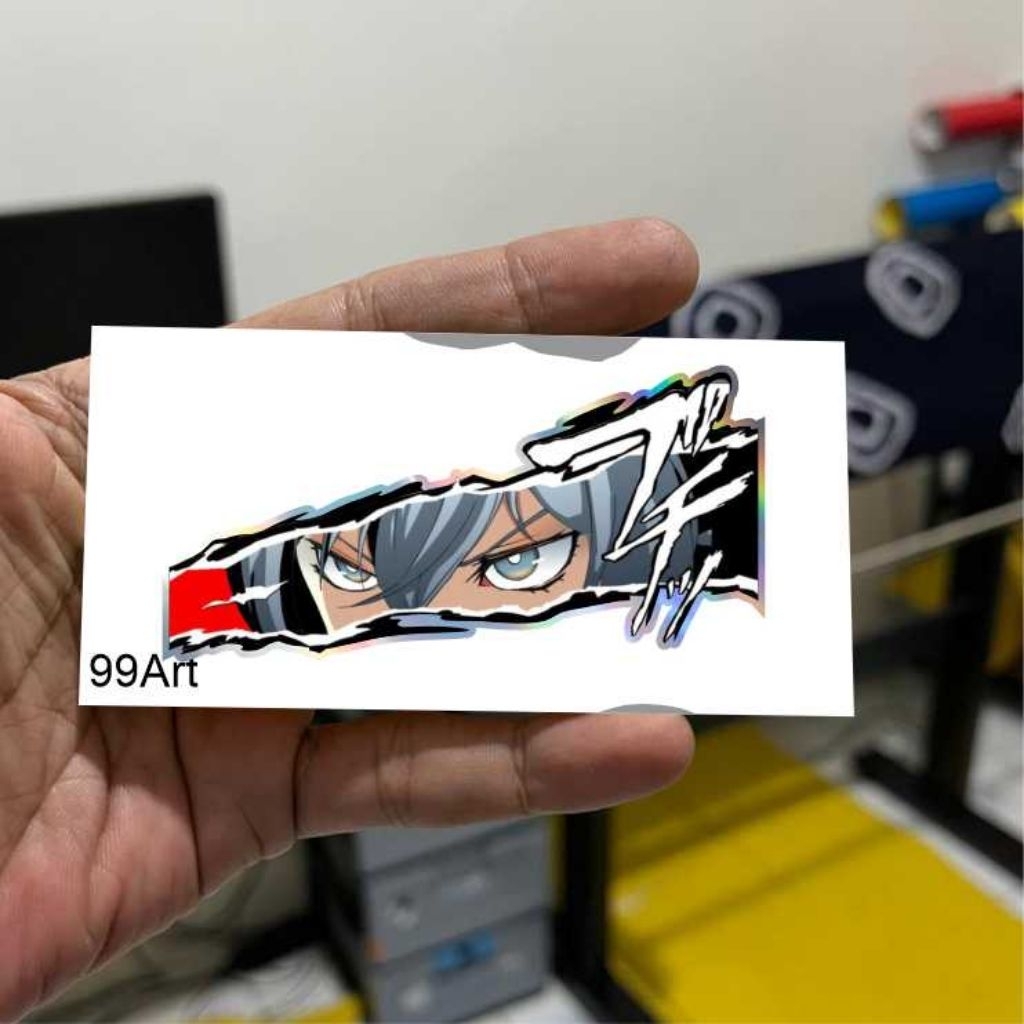 

B16, silver diamon, anime silver diaomon, stiker anime, stiker reflektive nyala dan hologram