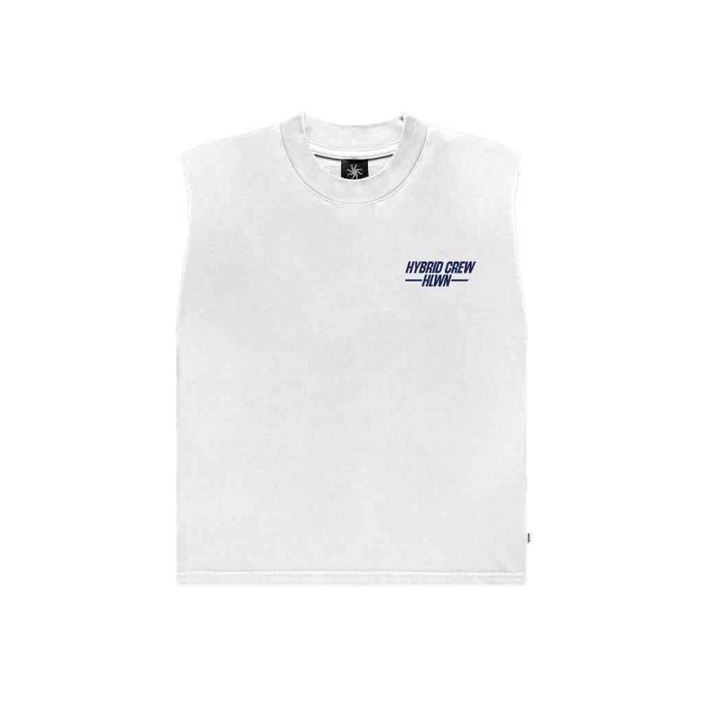 HLWN Running Unisex Oversize Muscle Tee White - Wallace