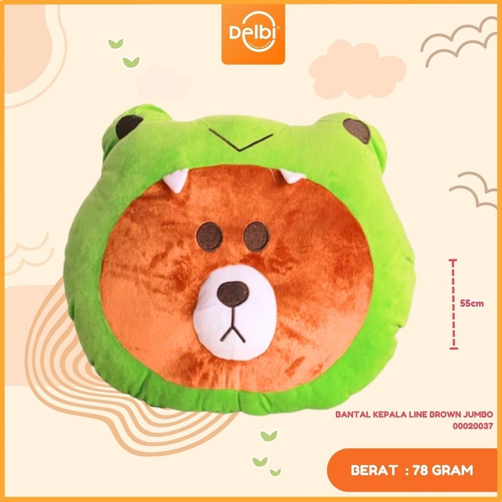 BANTAL KEPALA LINE BROWN JUMBO
