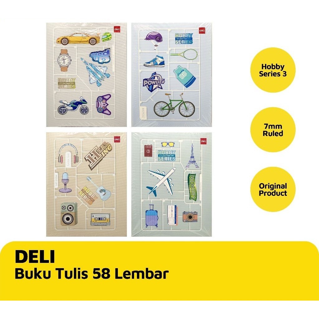

DELI - (10pcs) BUKU TULIS DELI 58 lembar ISI 10 pcs per pack - Grosir