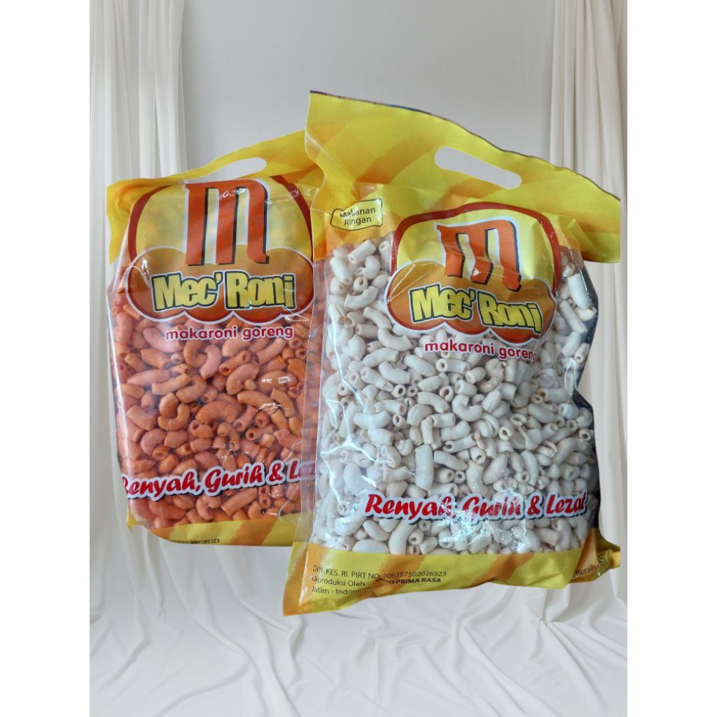 

Mec'Roni makaroni goreng, rasa original dan balado 350g, mec'roni original, mec'roni balado