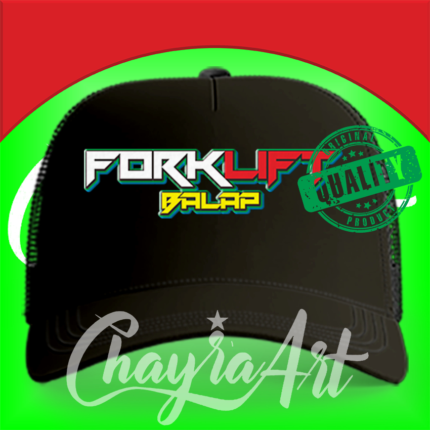 ChayraArt TOPI TRUCKER JARING PREMIUM FORKLIFT BALAP
