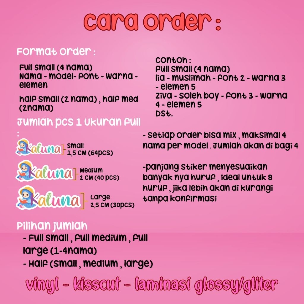 

Stiker Label Nama Waterproff