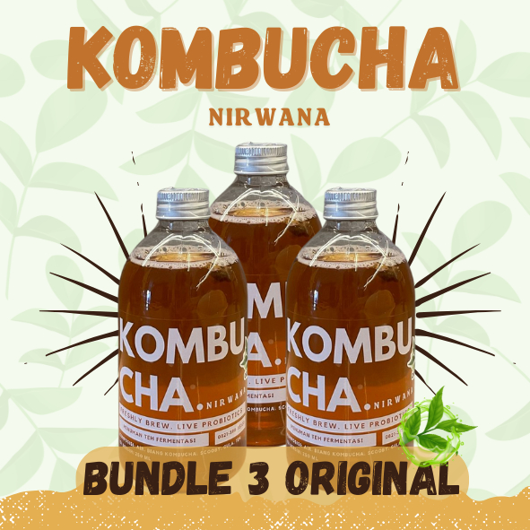 

KOMBUCHA ORIGINAL BUNDLE 3 BOTOL (KOMBUCHA NIRWANA)