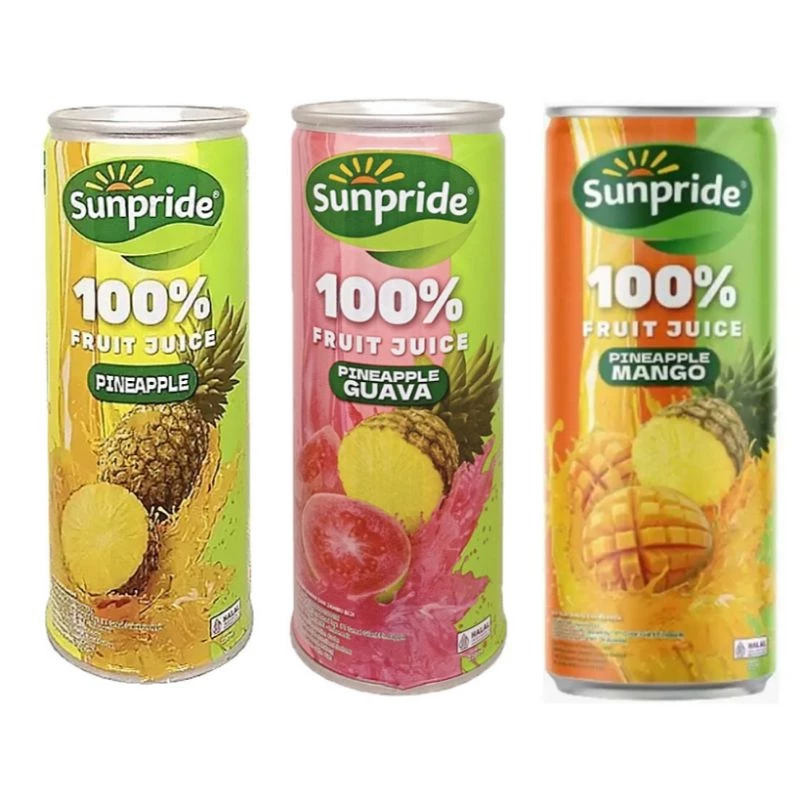 

[Belanja 25.000 Baru Diproses] Sunpride 100% Fruit Juice Sari Buah Asli Kaleng 220ml | Pinapple | Guava | Mango