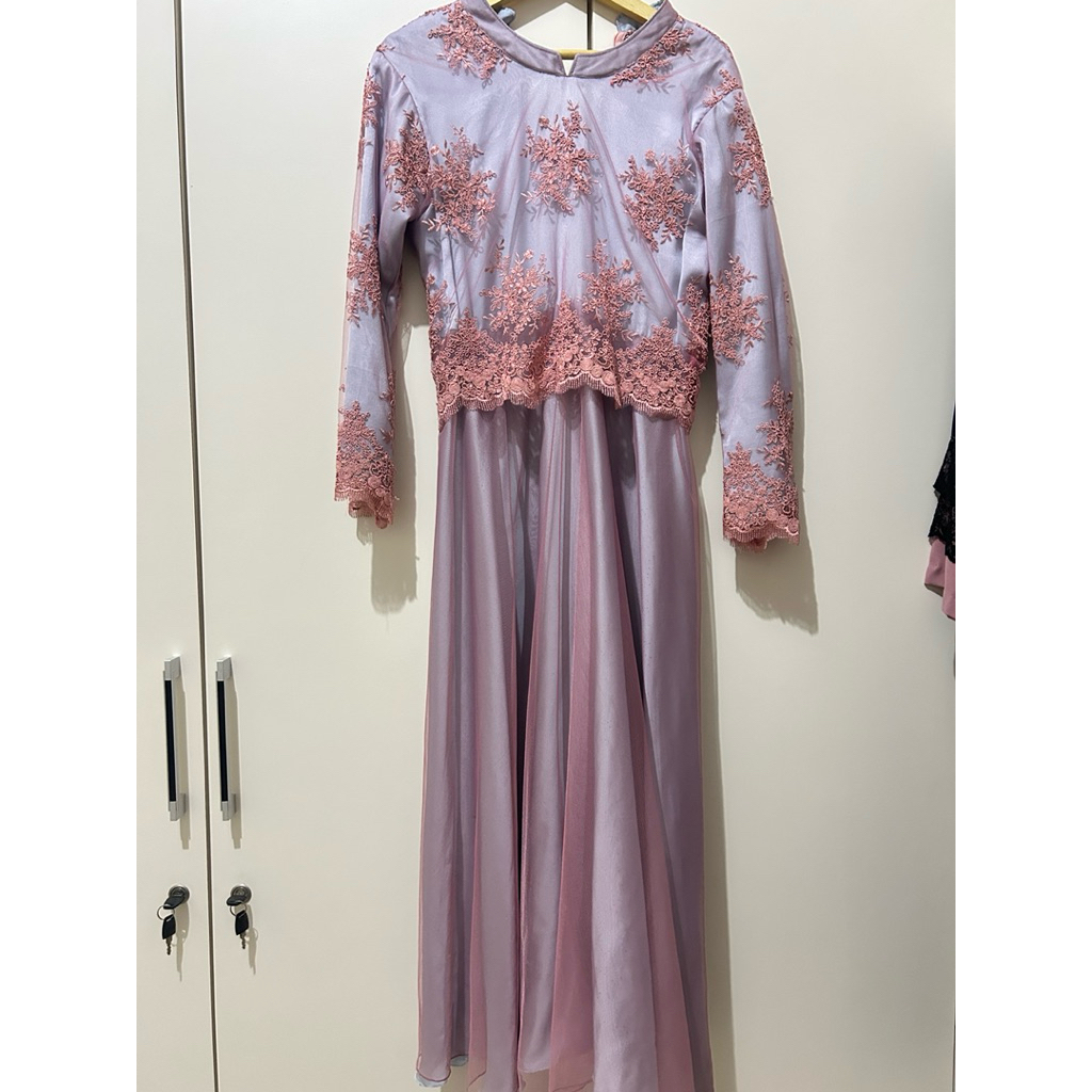 Dress pesta LD 100 | dress brokat | gamis renda gamis brokat pesta