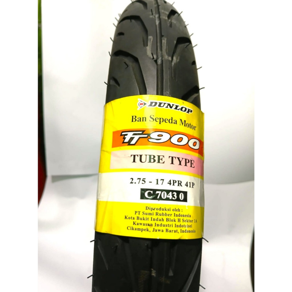 DUNLOP TT900 Ban Luar Motor Bebek Belakang Ring 17 275 TUBETYPE