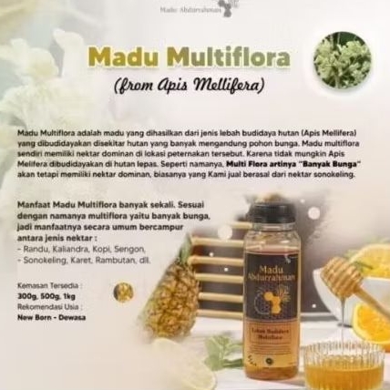 

100% madu murni abdurrahman, madu Multiflora kemasan 300gr, 500gr dan 1kg