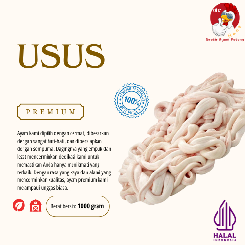 

Usus Ayam Premium - Fresh 1kg