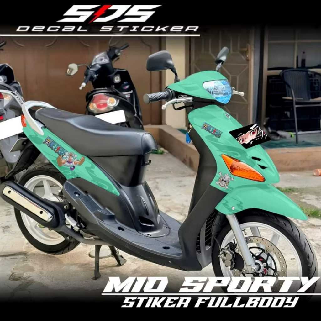 Stiker Variasi Mio Sporty Fullbody Design Anime - Decal Fullbody Mio Sporty Motif Luffy One Piece