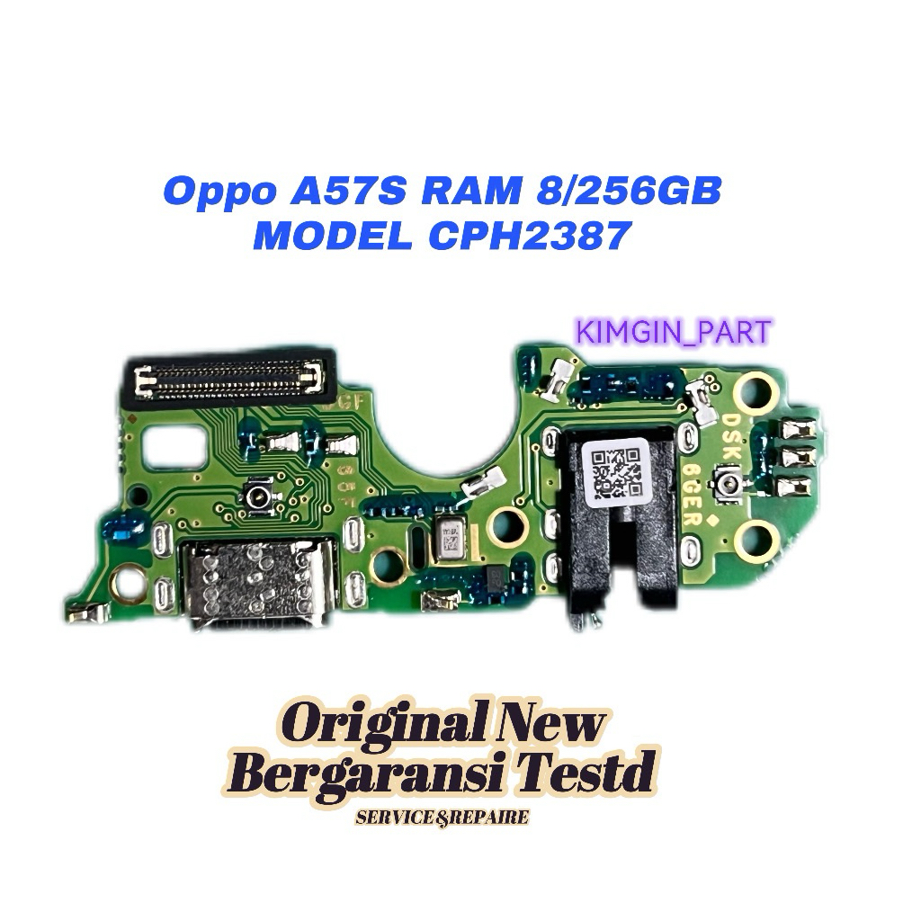Konektor Cas Papan Pcb Konektor Cas Mic Oppo A57s Ram 8/256Gb Model Cph2387