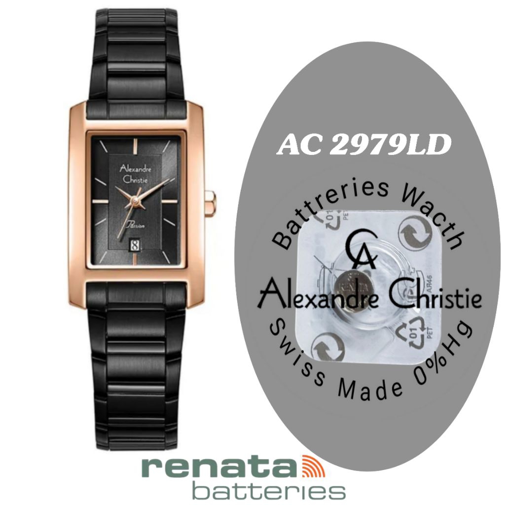*H battrai jam tangan Alexandre Christie 2979LD battrai pengganti