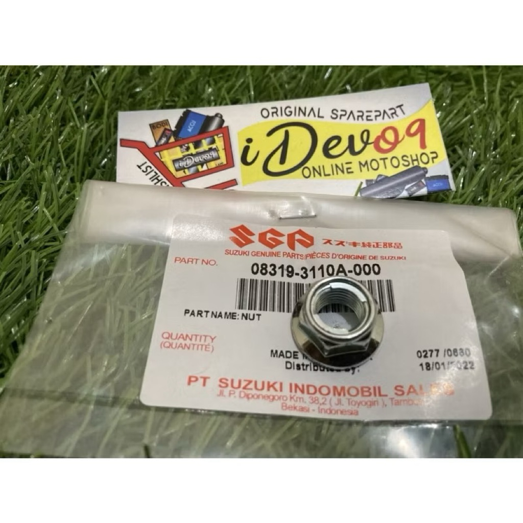 Nut Mur Untuk Baut As Roda Depan Suzuki Address Original SGP