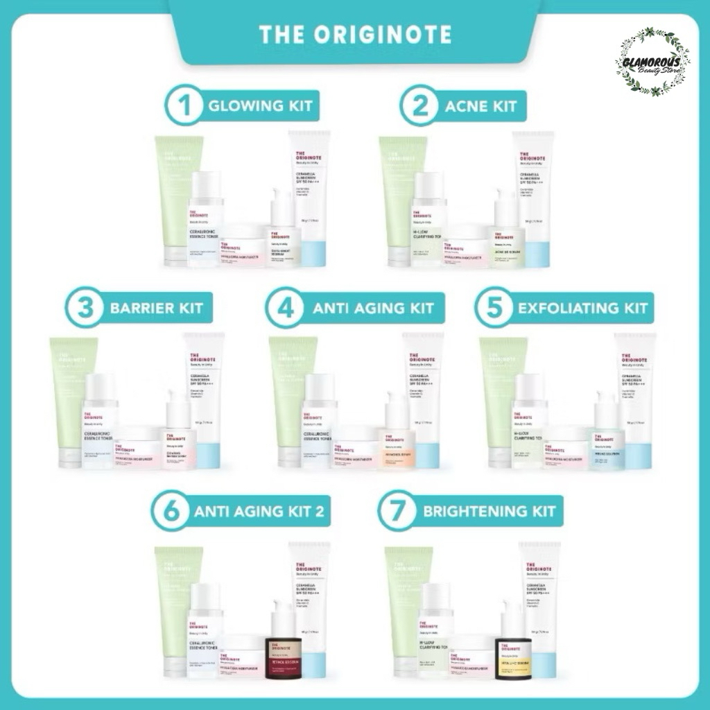 [READY STOCK] SPECIAL BUNDLE 5IN1 THE ORIGINOTE PAKET SKINCARE FACIAL WASH TONER SERUM MOISTURIZER S