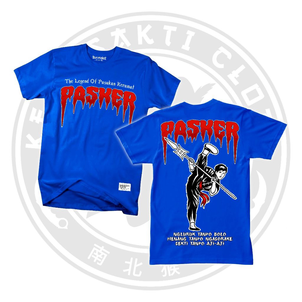 Kaos Lawasan IKS.PI Kera Sakti Biru"T-shirt PASKER" Free Stiker || kerasakti.cloth